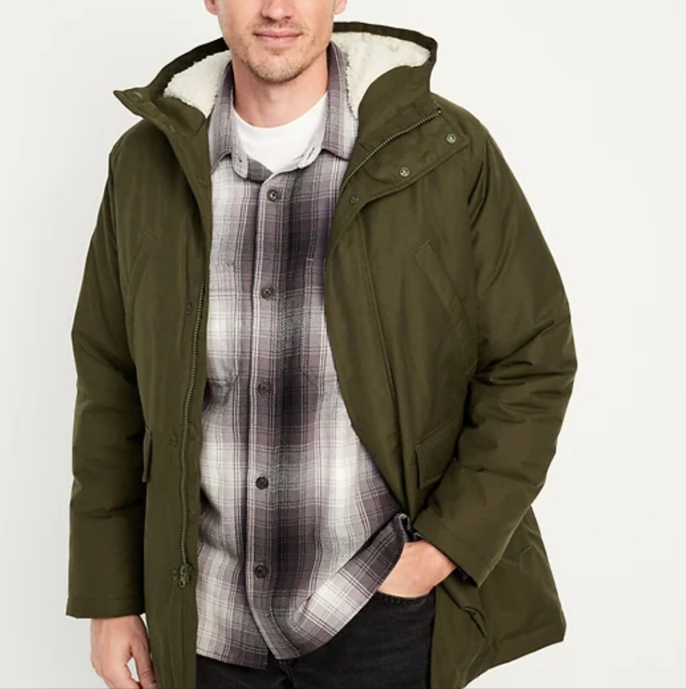 Men's Hooded Parka Coat w/ - XL - Picture 2 of 7